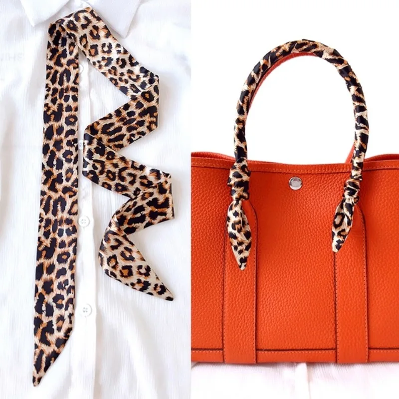 Ascot Neck Scarf - Dünne lange Haarstreifen Frauen Seide Tasche