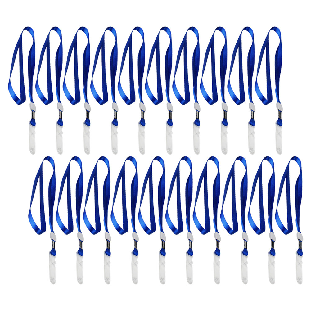 Lanyard Badge Holder - 20 Stück Abreißbare Arbeitskarten-Lanyards, Blaue Sicherheitsgurte