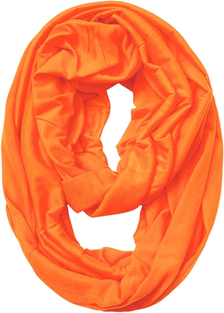 Infinity Scarf Knit - Weicher, leichter Infinity-Schal mit einfarbigen Jersey-Strick,