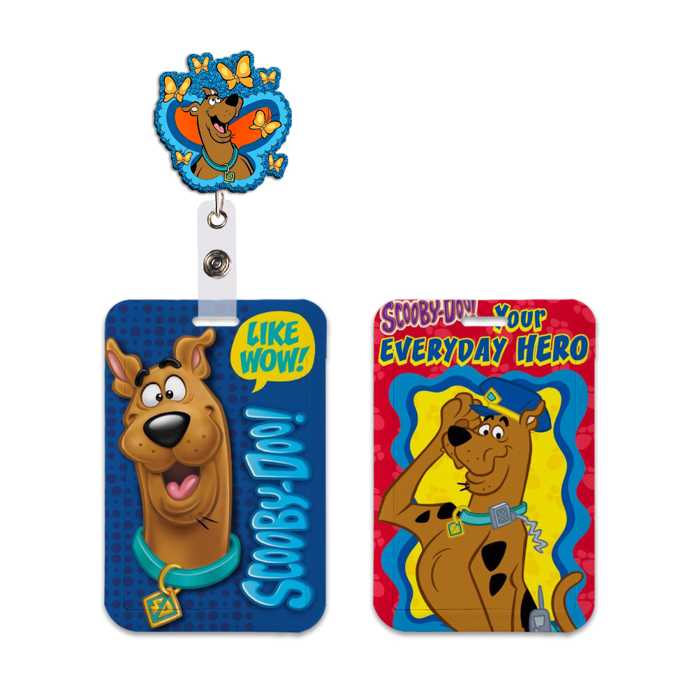 Lanyard Badge Holder - Cartoon-Hund Kartenetui mit Schlüsselband, Ausweishalter, Busfahrkarten-Etui