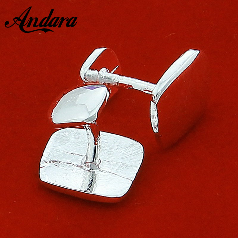 Tie Clip Silver - Heißer Verkauf Silber Quadrat Manschettenknopf Männer