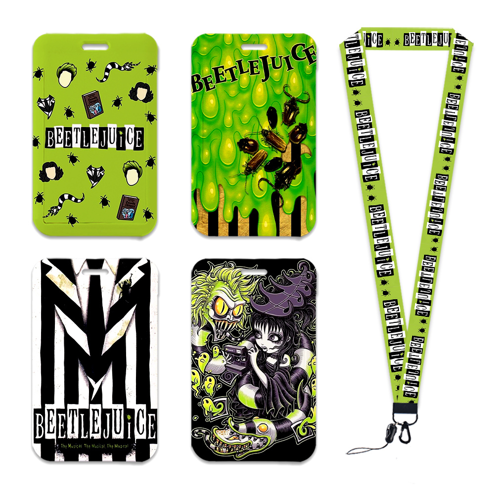 Lanyard Badge Holder - Cartoon-Horrorfilm Ausweishalter Lanyards Arbeitsausweis-Clip Halsband Buskartenhalter