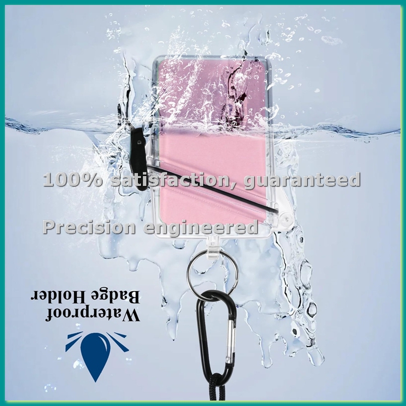 Lanyard Badge Holder - 5er-Pack Wasserdichte ID-Ausweishalter Transparente Vertikale Ausweishülle