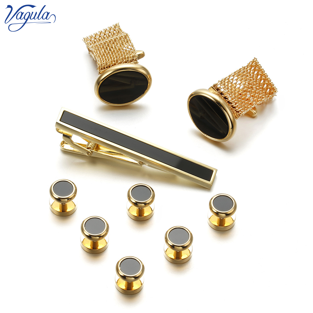 Tie Bar Set Gift - VAGULA Neue 9PCS Manschettenknöpfe Krawatte Clip