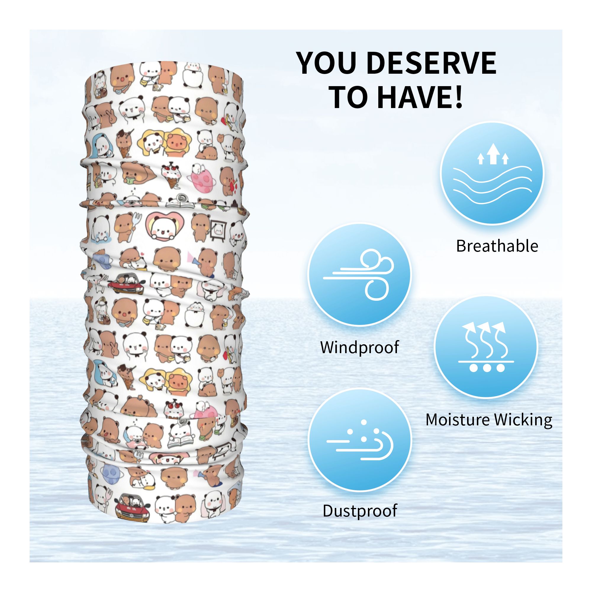 Benutzerdefinierte Bär Cartoon – Neck Warmer Tube Bewertung und Preis