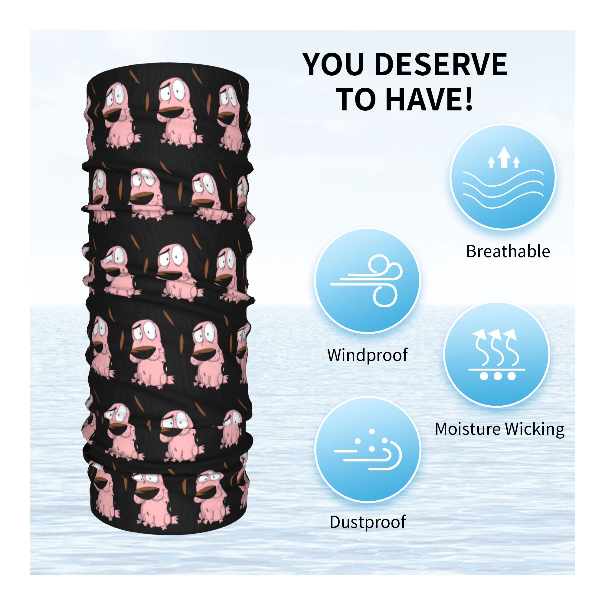 Individuelles Cartoon Courage  – Neck Warmer Tube Bewertung und Preis