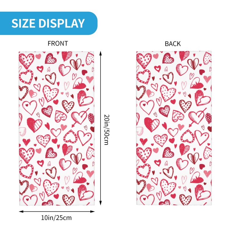 Rosa-rote Herz-Bandana-Halswär – Neck Warmer Tube Bewertung und Preis