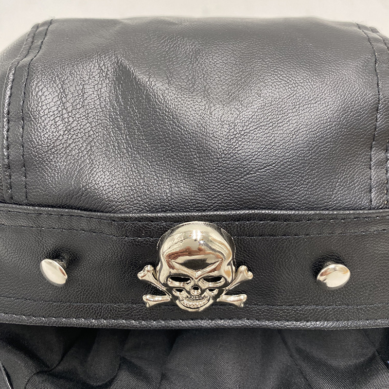 PU-Leder Schwarze Biker-Kappen – Bandana Doo Rag Bewertung und Preis