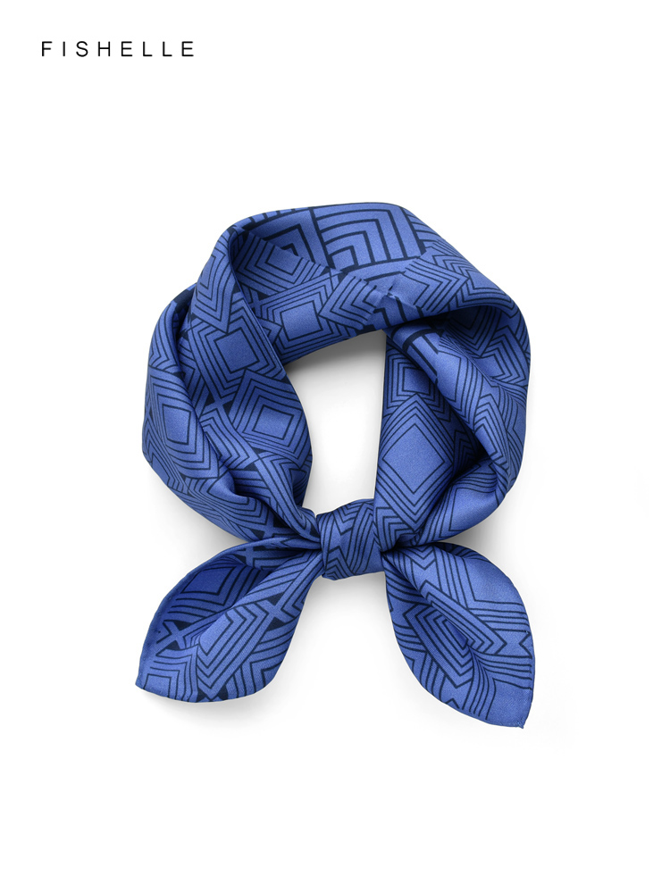 Chinesische klassische blau we – Ascot Neck Scarf Bewertung und Preis