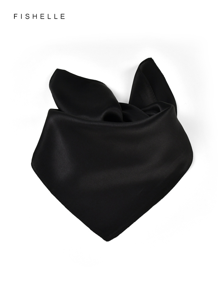 Einfarbig schwarz reiner Seide – Silk Neck Scarf Bewertung und Preis